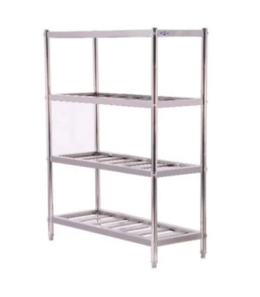 Estanterías Estantería desmontable de 4 estantes lisos inox 1200mm de largo Irimar 7650605