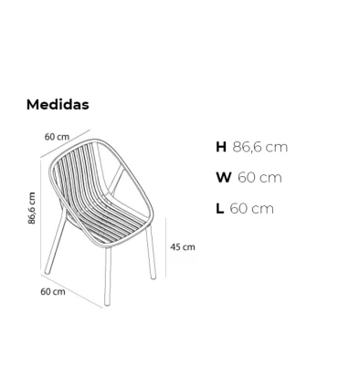 Sillas Exterior Silla Bini de Resol (4 unidades) Resol Bini