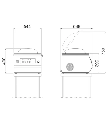 Envasadoras Envasadora por sensor doble barra 45+45cms Edenox SLINE-20 L 2A Edenox 19078370