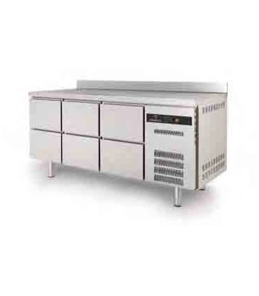 Mesas Frías Snack fondo 600mm Mesa Snack Refrigerada 1495x600mm con 4 cajones Coreco TSR-150-S Coreco TSR-150-S CAJONES