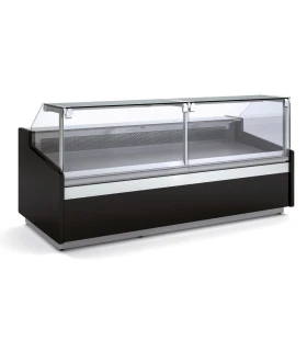 Vitrina 1300mm Modular Refrigerada Charcutera Cristal Recto Elevabl...