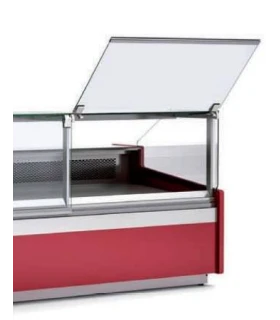 Vitrina 1300mm Modular Refrigerada Charcutera Cristal Recto Elevable VE-10E-13-RC