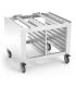 Mesa acero inoxidable soporte horno con guías GN 1/1