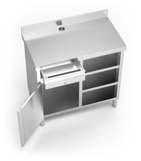Mueble inox Cafetero 1000x600mm