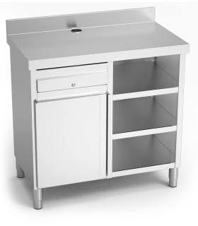 Mueble inox Cafetero 1000x600mm
