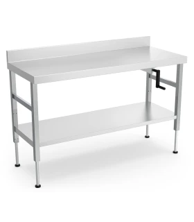 Mesa acero inoxidable regulable en altura 1500x630mm