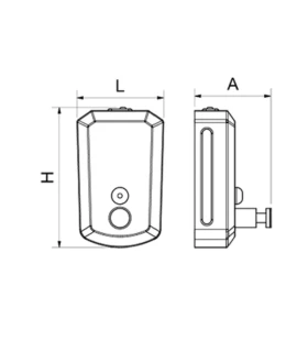 Dosificador en acero inoxidable para gel o jabón 1 litro