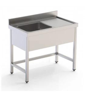 Fregadero inox con mueble sin estante 1000x600mm