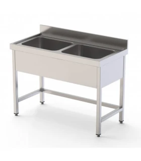 Fregadero inox con mueble sin estante 1000x600mm