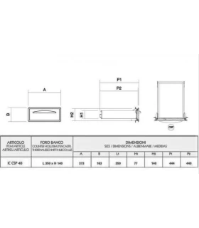 Cajón inox de almacenaje para montaje en mesa