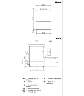 Lavavajillas para bandejas pastelería de 60x40 Zanussi 402315
