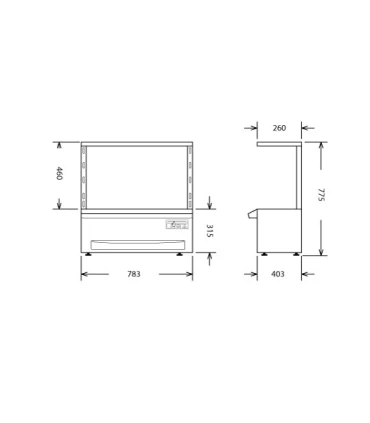 Churrasqueros y Espeteros Robata Espetero de ladrillo refrectario Basic ESP-80 Pira 350000