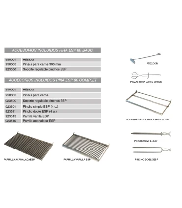 Churrasqueros y Espeteros Robata Espetero de ladrillo refrectario Basic ESP-80 Pira 350000