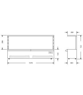 Robata Espetero de ladrillo refrectario Complet Esp-160