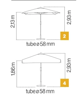 Ezpeleta Java Parasol 3x3m