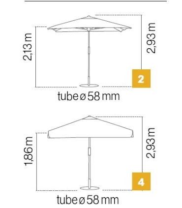 Parasoles Ezpeleta Java Parasol 3x3m Ezpeleta Java 3x3