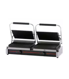 Grill doble eléctrico económico mixto con tapa GR-475 M
