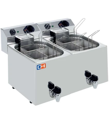 Cocedores de Pasta Cuecepasta Eléctrico 7+7 litros con 3+3 cestas 530X460X370h mm CP77L Clima Hostelería CP77L