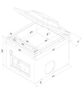 Envasadora por tiempo barra 30cms Edenox VAKSIC-10 E
