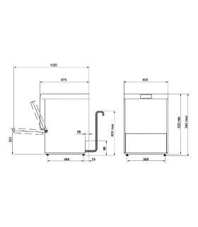 Lavavajillas y bandejas de 60x40 electrónico Smeg Easyline UD516D