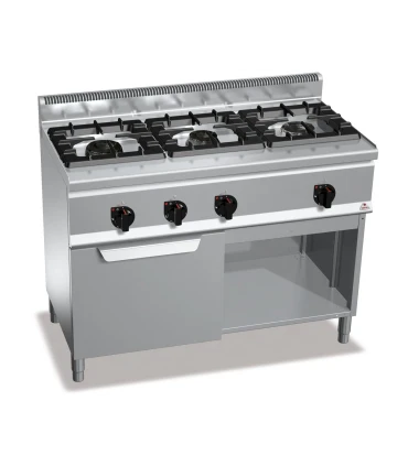Cocinas a Gas Cocina 3 Fuegos con Horno a Gas Bertos High Power 600 G6F3H12 Berto´s