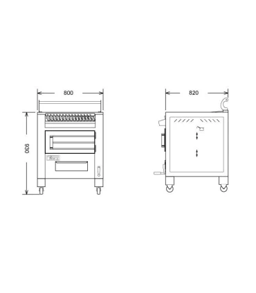 Barbacoas Barbacoa a la Brasa Pira BBQ-M80 (100 comensales) Pira 800000