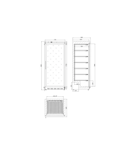 Armario Expositor de Congelados 1 puerta 469 litros Edenox ANS-601-C HC