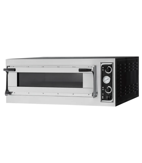 Horno eléctrico 4 pizzas ø 40 Prismafood Trays Glass 4 con campana condensadora de vapor