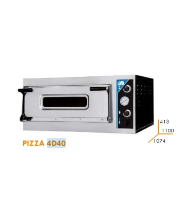 Hornos de Pizza Horno de Pizza eléctrico 4 x 35cms Maxi 4D35 Adler PIZZA MAXI 4D35