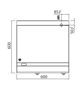 Fry Top Cromo Duro 60x60cms Bertos TOP 600