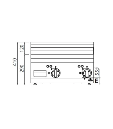 Planchas a Gas Fry Top Cromo Duro 60x60cms Bertos TOP 600 Berto´s 6FL6B/CR