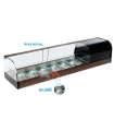 Vitrina refrigerada curva 2 pisos con 8 bandejas GN 1/3 FR-8iE