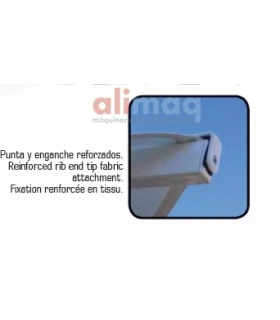 Parasol aluminio 4x4 m Master ref. 894 Tejido Masa Forte 300 g/m2