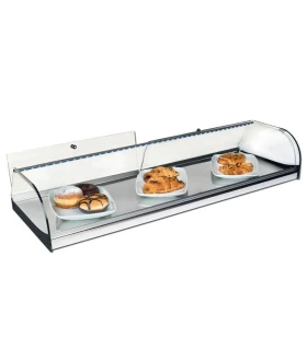 Vitrina neutra curva base inox 1000mm VCP 100