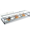 Vitrina neutra recta base inox con puertas 1200mm VRP 120