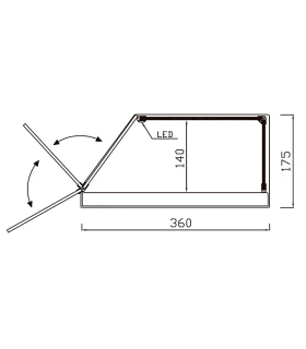 Vitrina neutra recta base inox con puertas 1200mm VRP 120