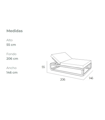 Tumbonas Tumbona doble Tejido Naútico Ezpeleta Nana Ezpeleta MQ-NAN00140X200
