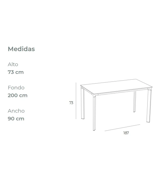 Mesa 200x90cms Ezpeleta Meet