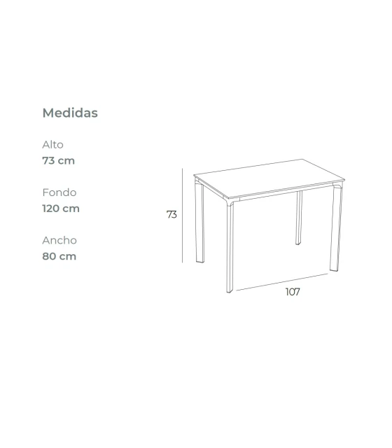 Mesa 120x80cms Ezpeleta Meet