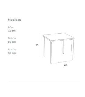 Mesa 90x90 Ezpeleta Meet