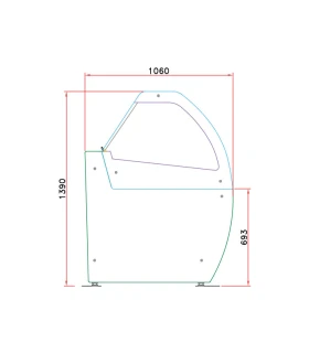 Vitrina de Helados Cristal Curvo Italproget Twist