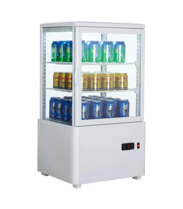 Vitrinas Verticales Vitrina Refrigerada Sobremesa 4 Caras de Cristal 447x400x819mm XC58L Clima Hostelería XC58L