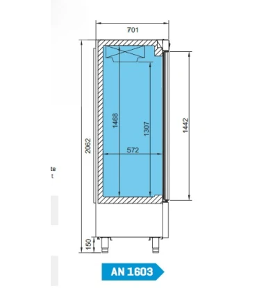Armarios Refrigerados Snack Armario Refrigerado Inox 2081x700x2060h mm Infrico AN 1600 T/F Infrico AN 1603 T/F