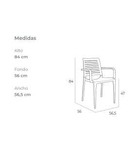 Silla con Brazos Park Ezpeleta