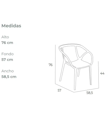 Sillas Exterior Silla con Brazos Hop Ezpeleta Ezpeleta Hop