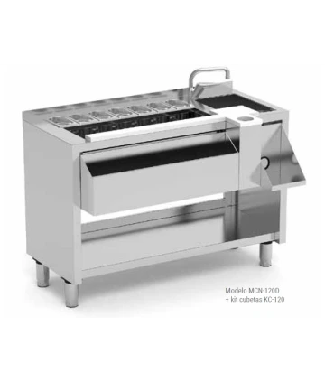 Mesas Neutras Coctelería Estación Completa para Coctelería 1200x745x900mm Eratos MCN-120