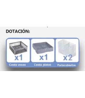 Lavavajillas cesta 50x60cms bandejas de pastelería Krupps Cube Line C640