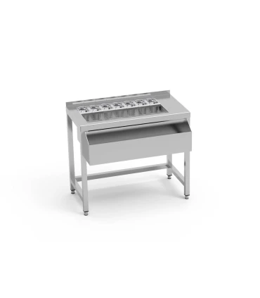 Mesas Neutras Coctelería Mesa para Coctelería 1000x645mm con cuba aislada hielo MCE-100 Eratos