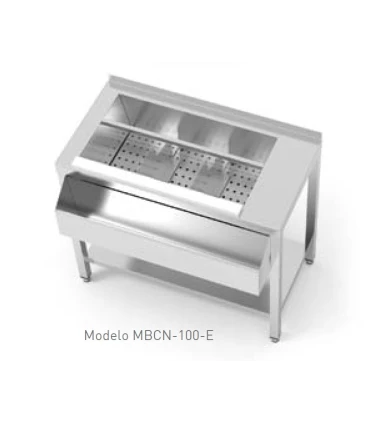 Mesas Neutras Coctelería Mesa para Coctelería 1000x645mm con cuba aislada hielo MCE-100 Eratos