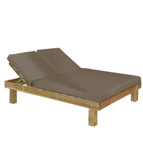 Cama Reclinable en Madera de 152x200x40cms con Colchón Naútico Bio ...